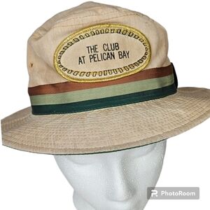 Vintage Town Talk Sun Fishing Hat Union Label from Pelican Bay Florida S
